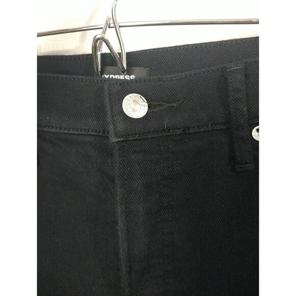 Express Woman 6R Black Jeans Conscious Edit Straight Ankle High Rise - Picture 4 of 8